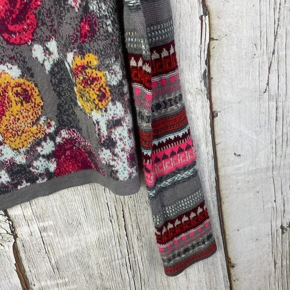 Sundance Floral Knit Cotton Blend Sweater Size XS   348 - Picture 4 of 10